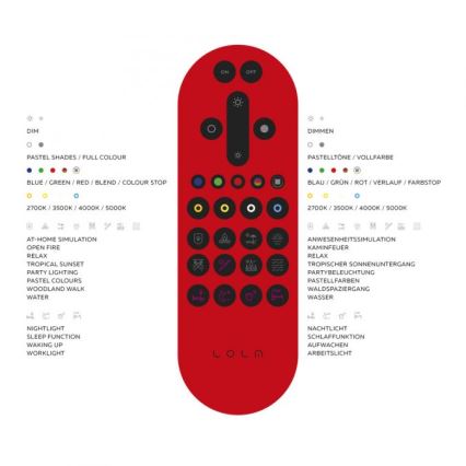 Leuchten Direkt 14743-16 - LED RGB Dimmbare Deckenleuchte JUPI LED/28W/230V Tuya 2700-5000K + Fernbedienung