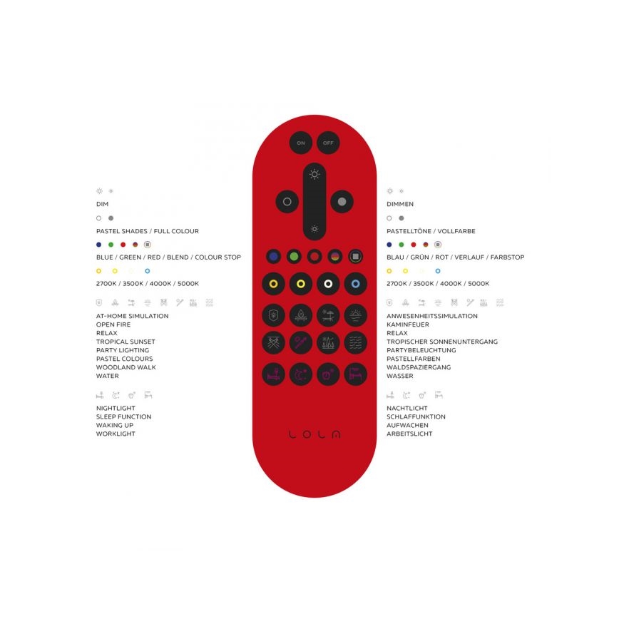 Leuchten Direkt 14743-16 - Plafonnier à intensité variable LED RGB JUPI LED/28W/230V Tuya 2700-5000K + Télécommande