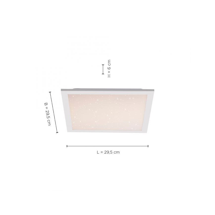 Leuchten Direkt 14760-16 - Plafonnier à intensité variable STARRYFLAT LED/20W/230V 2700-5000K + Télécommande