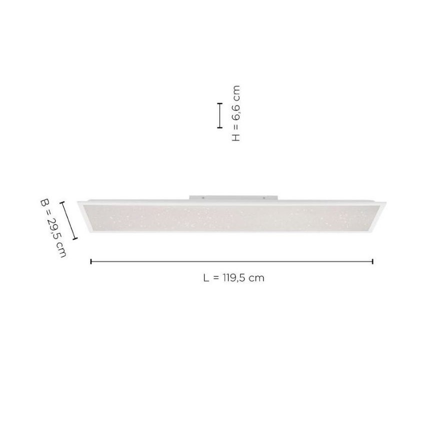 Leuchten Direkt 14762-16 - Luminaire à intensité variable STARRYFLAT LED/36W/230V + Télécommande