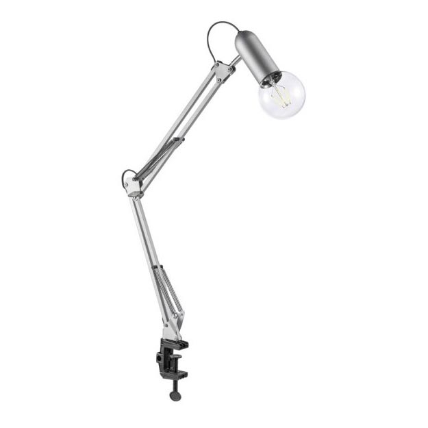 Leuchten Direkt 14773-55 - Tischleuchte mit Klemme TURN ME 1xE27/60W/230V matt Chrom