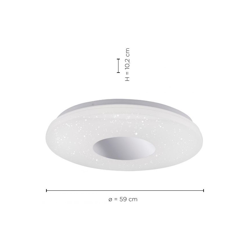 Leuchten Direkt 14822-17 - Plafonnier salle de bain avec un détecteur LAVINIA LED/40W/230V IP44