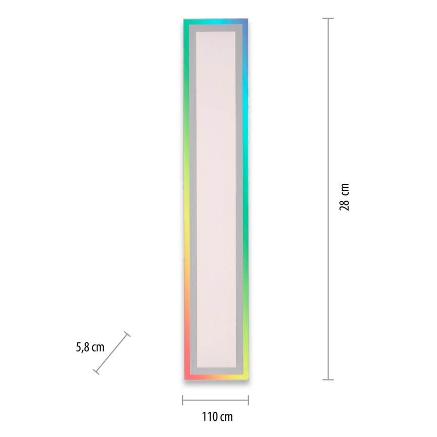 Leuchten Direkt 1490116 - Plafonnier à intensité variable LED RGB EDGING LED/24W/230V