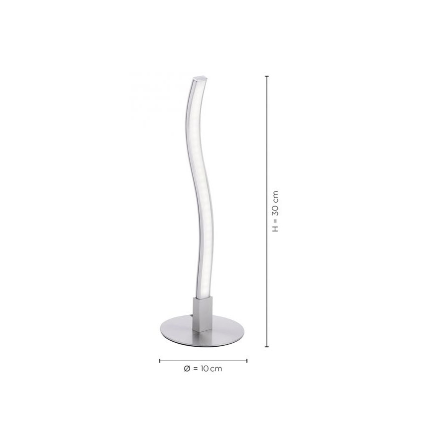 Leuchten Direkt 15128-55 - Lampada da tavolo LED WAWE LED/3W/230V cromo opaco