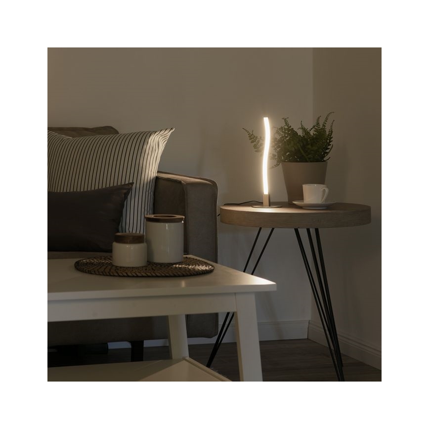 Leuchten Direkt 15128-55 - Lampe de table WAWE LED/3W/230V chromée mat