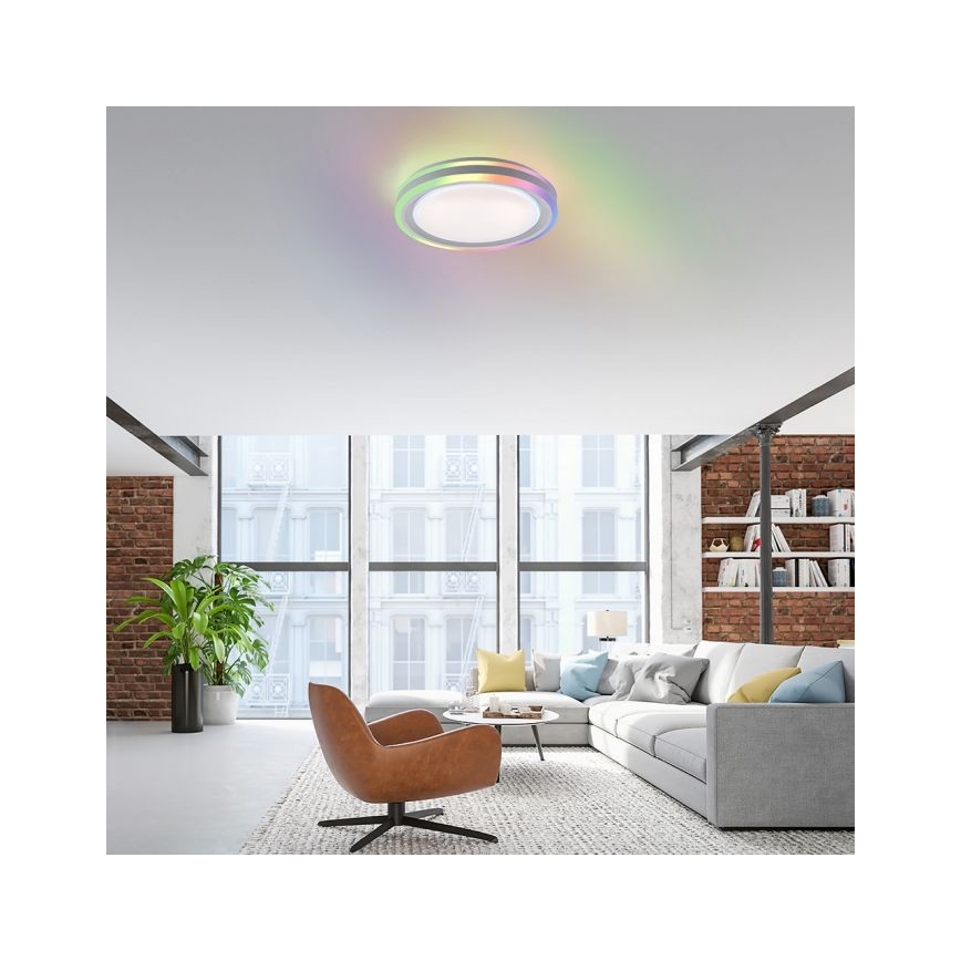 Leuchten Direkt 15152-16 - Plafonnier LED RGBW à intensité variable SPHERIC LED/18W/230V+Télécommande