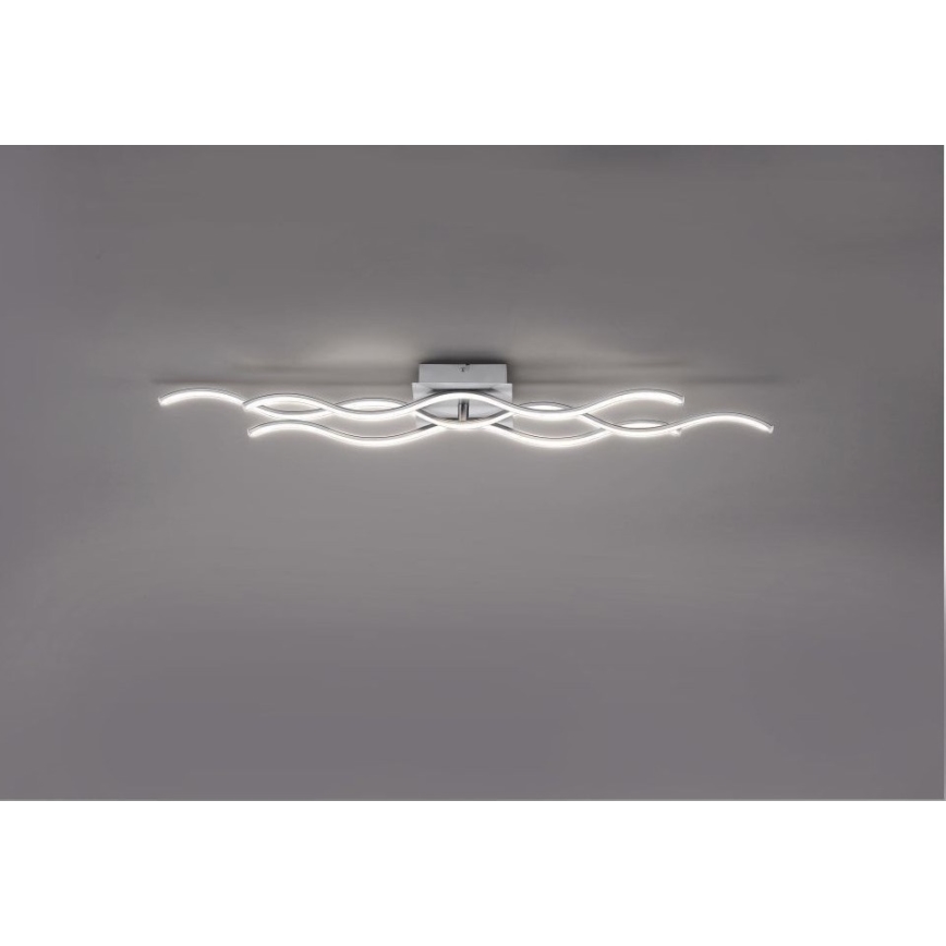 Leuchten Direkt 15166-55 - Lustre monté en surface WAWE LED/28W/230V chromé mat