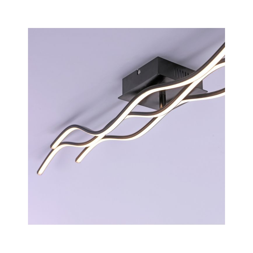 Leuchten Direkt 15167-18-LED Plafoniera WAWE 2xLED/12,5W/230V+LED/17W nera