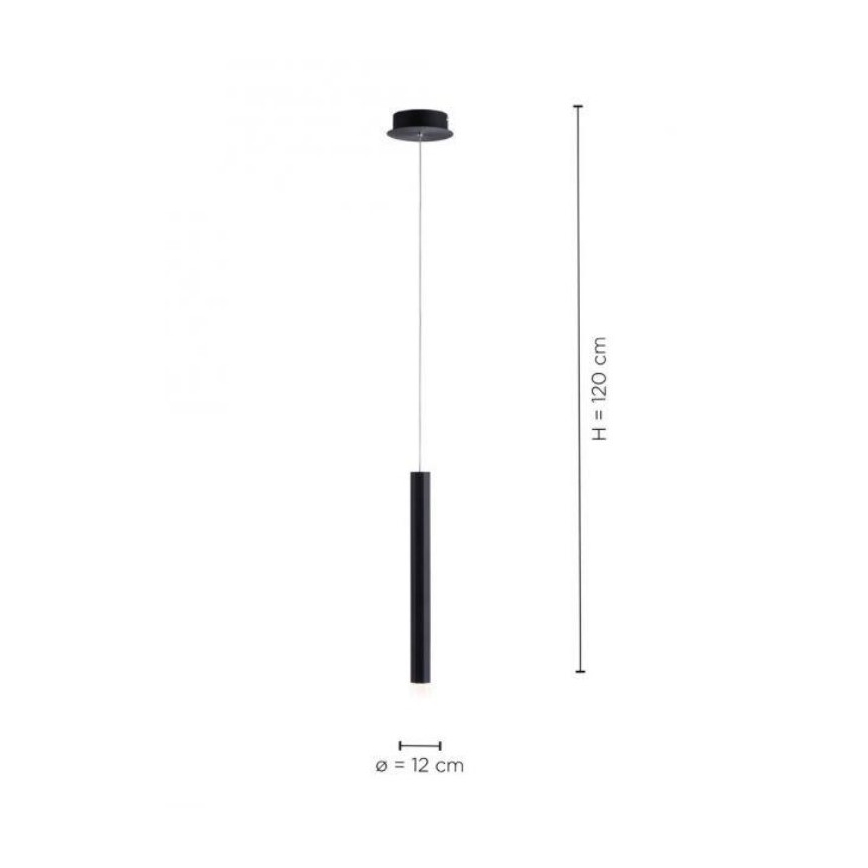 Leuchten Direkt 15202-18 - Lampadario LED su filo BRUNO LED/4,8W/230V nero