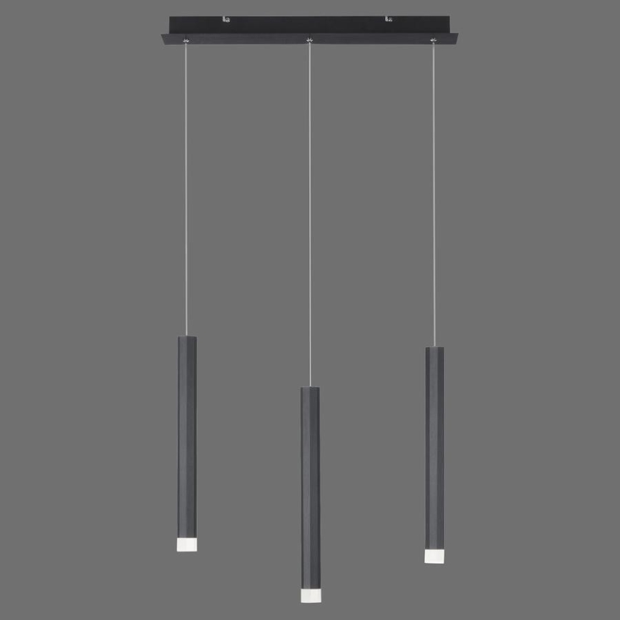 Leuchten Direkt 15203-18 - Suspension filaire 3xLED/4,8W/230V noire