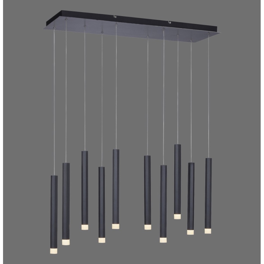 Leuchten Direkt 15206-18 - Suspension filaire 10xLED/4,8W/230V noire