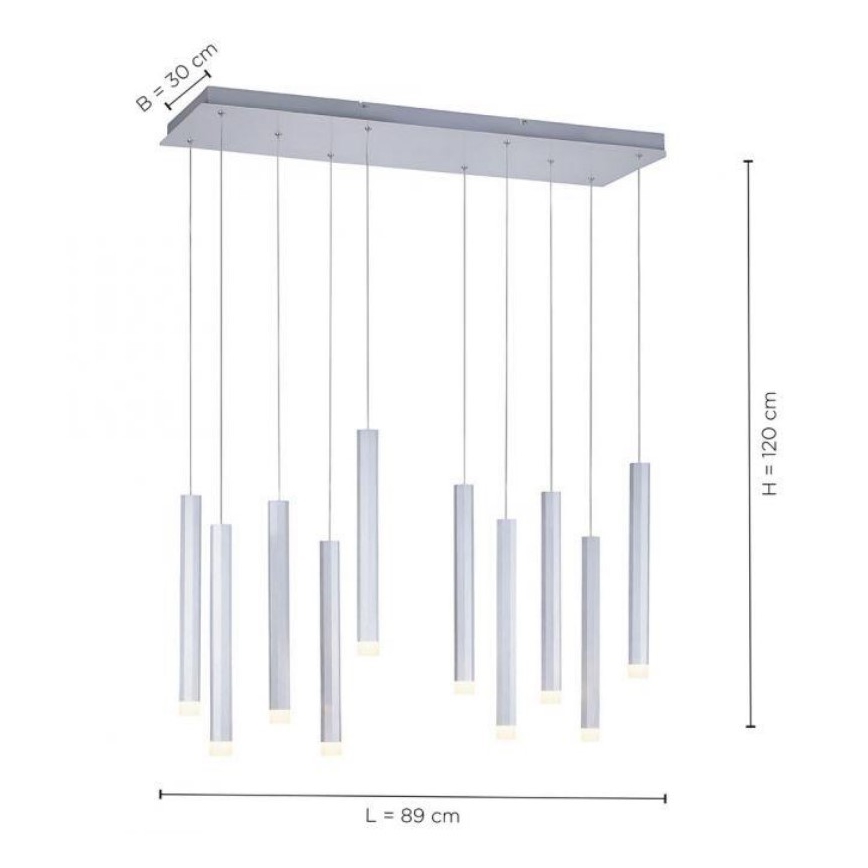 Leuchten Direkt 15206-95 - Suspension filaire BRUNO 10xLED/4,8W/230V