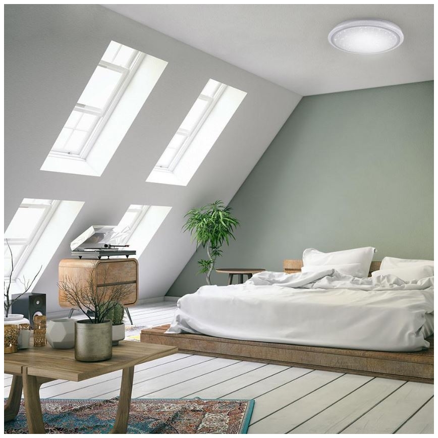 Leuchten Direkt 15220-16 - Luminaire à intensité variable RGB LUISA LED/28W/230V + Télécommande