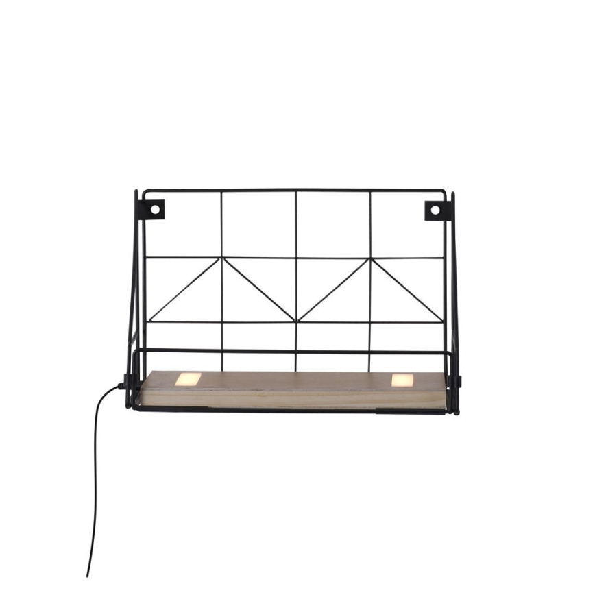 Leuchten Direkt 15276-18 - Étagère avec éclairage LED BOARD 2xLED/1,75W/230V 30 cm eucalyptus