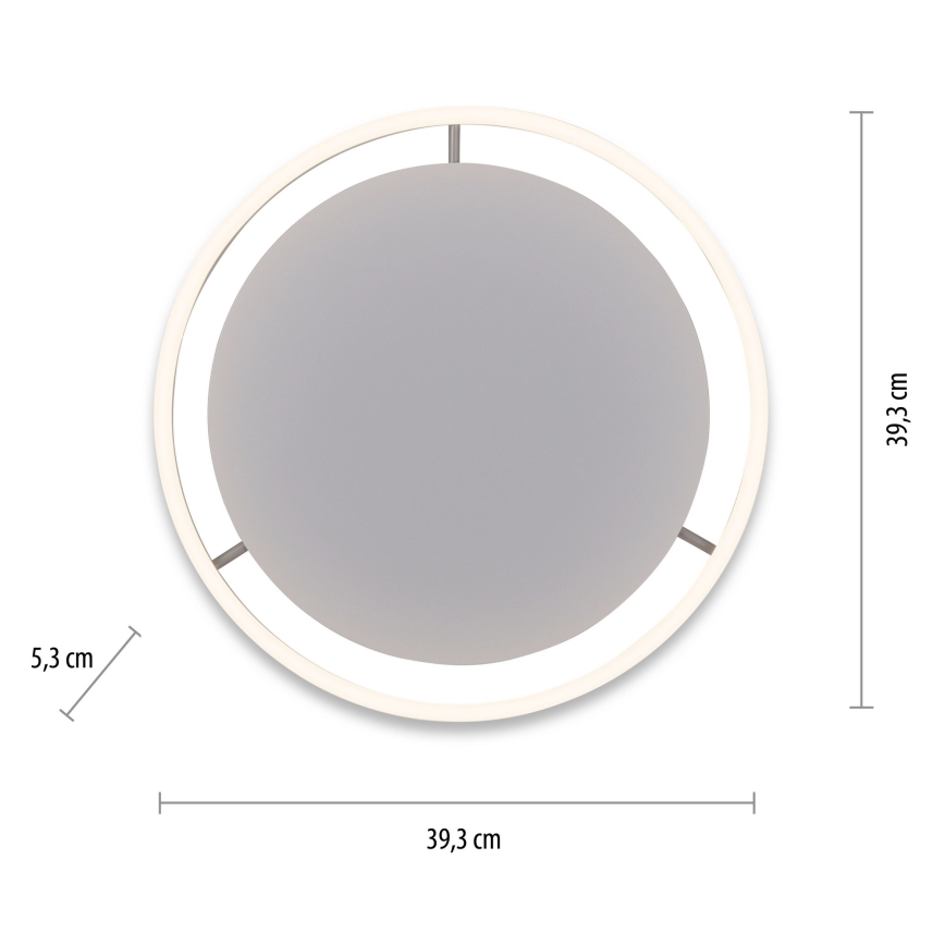 Leuchten Direkt 15391-95 - Plafonnier à intensité variable RITUS LED/20W/230V chrome mat