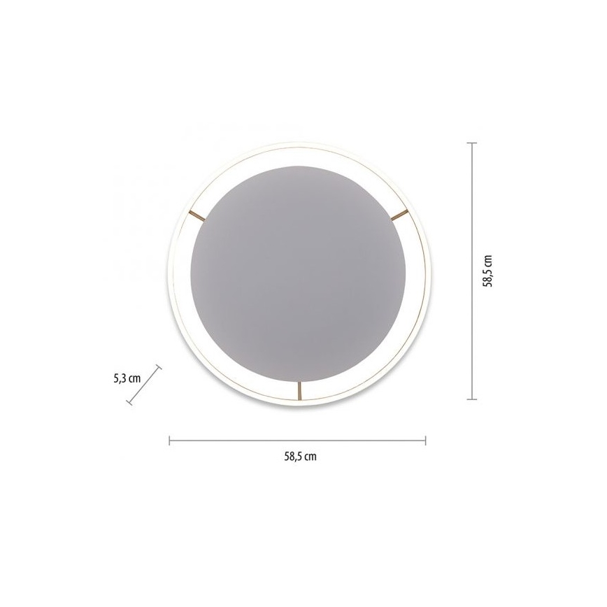 Leuchten Direkt 15392-60 - Plafonnier LED à intensité variable RITUS LED/28W/230V laiton