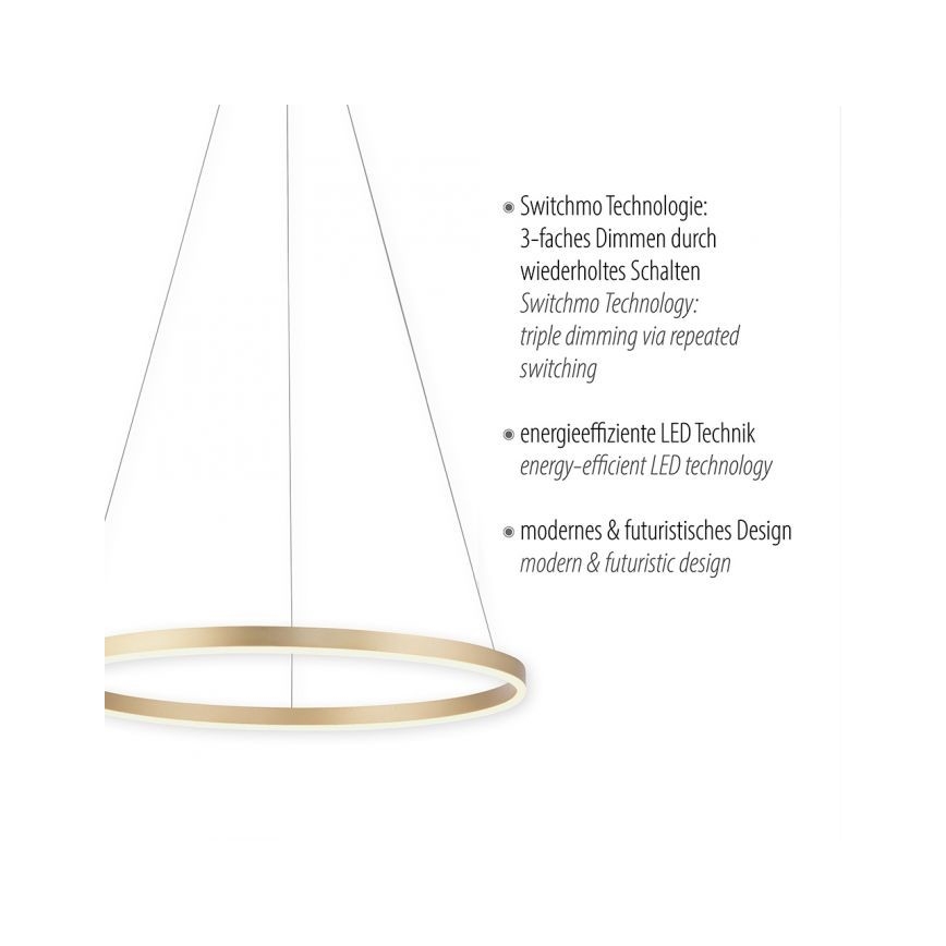 Leuchten Direkt 15394-60 - Suspension filaire à intensité variable RITUS LED/30W/230V