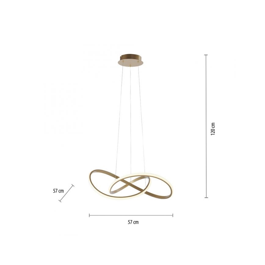 Leuchten Direkt 15402-60 – Dimmbare LED-Hängeleuchte an Schnur MARIA LED/25W/230V