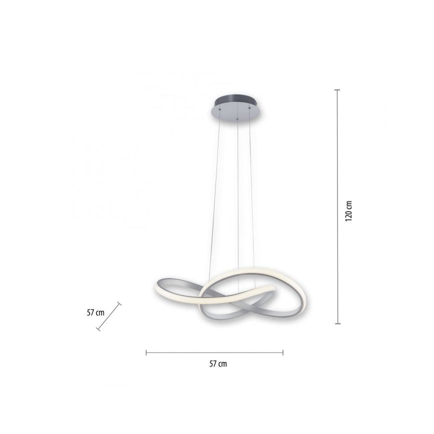 Leuchten Direkt 15402-95 - Lustre monté en surface à intensité variable MARIA LED/25W/230V