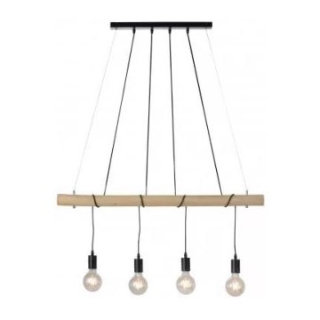 Leuchten Direkt 15505-18 - Lampadario LED su corda TERO 4xE27/60W/230V