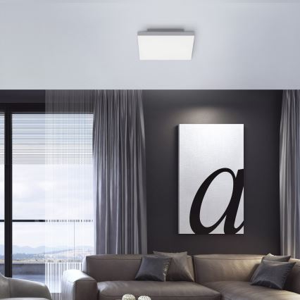 Leuchten Direkt 15550-16 - Plafoniera LED dimmerabile CANVAS LED/17W/230V + telecomando