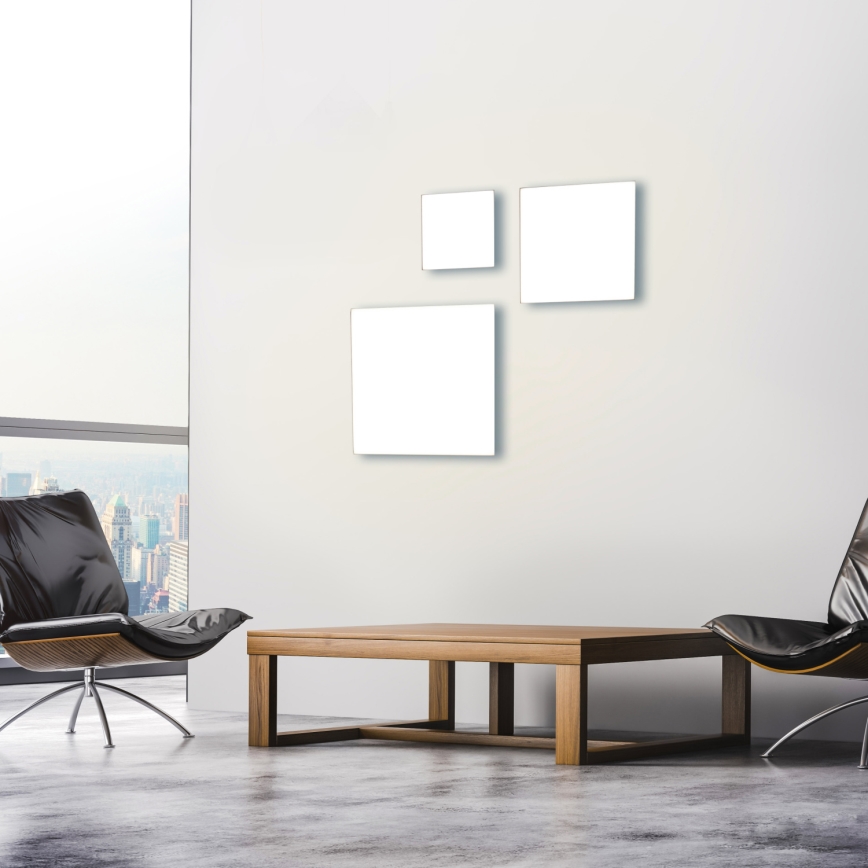 Leuchten Direkt 15550-16 - Plafoniera LED dimmerabile CANVAS LED/17W/230V + telecomando