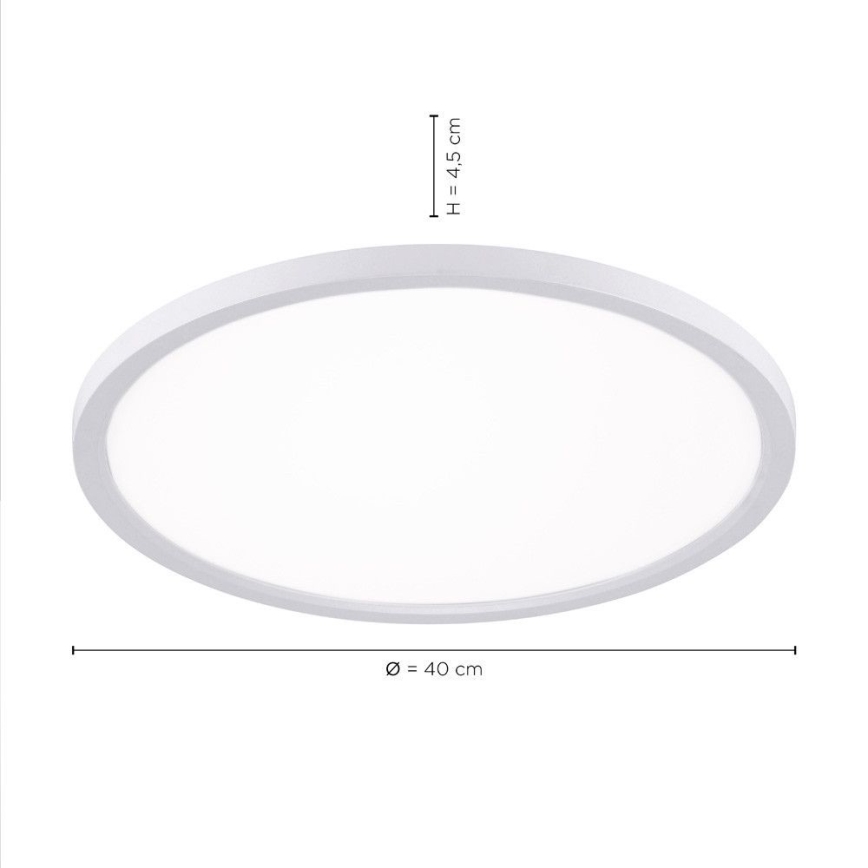 Leuchten Direkt 15571-16- Plafonnier à intensité variable FLAT LED/23,5W/230V+ Télécommande