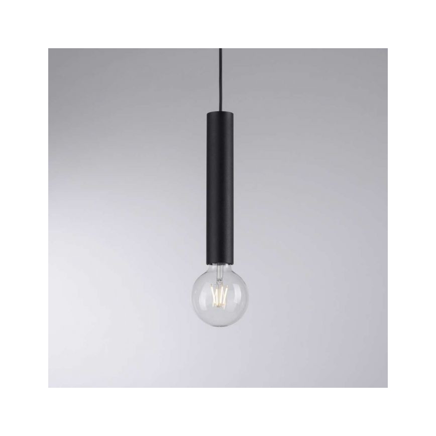 Leuchten Direkt 15617-18 - Lampadario a sospensione con filo BRUNA 1xE27/60W/230V nero