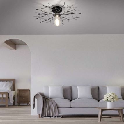 Leuchten Direkt 15638-18 - Lampadario a plafone LIMB 1xE27/40W/230V nero