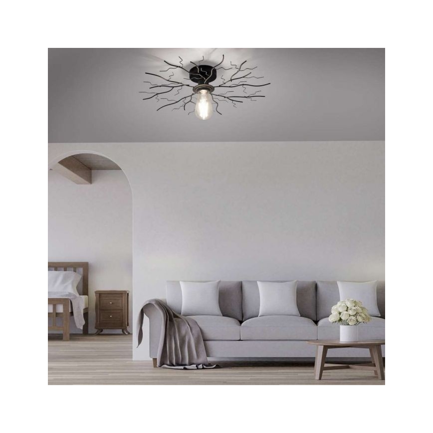 Leuchten Direkt 15638-18 - Lustre monté en surface LIMB 1xE27/40W/230V noir