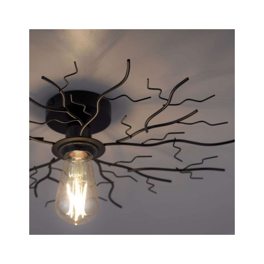 Leuchten Direkt 15638-18 - Lustre monté en surface LIMB 1xE27/40W/230V noir