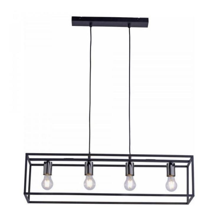 Leuchten Direkt 15854-18 -  Lampadario su filo FABIO 4xE27/60W/230V