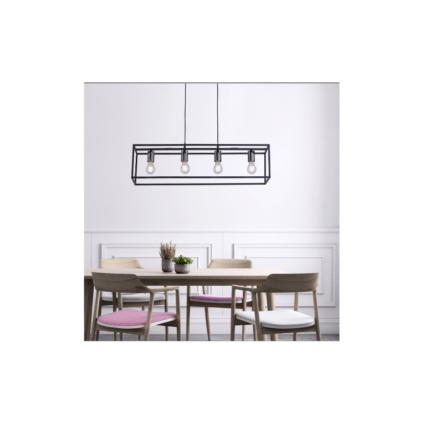 Leuchten Direkt 15854-18 -  Lampadario su filo FABIO 4xE27/60W/230V