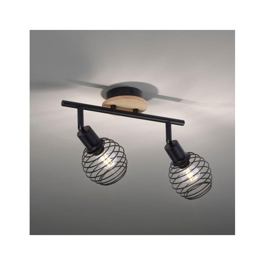 Leuchten Direkt 15922-79 - Spot EUGEN 2xE14/40W/230V chêne