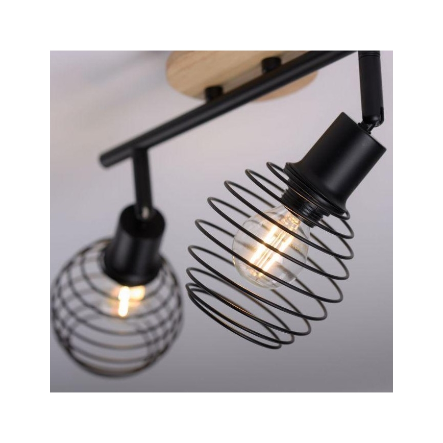 Leuchten Direkt 15922-79 - Spot EUGEN 2xE14/40W/230V chêne