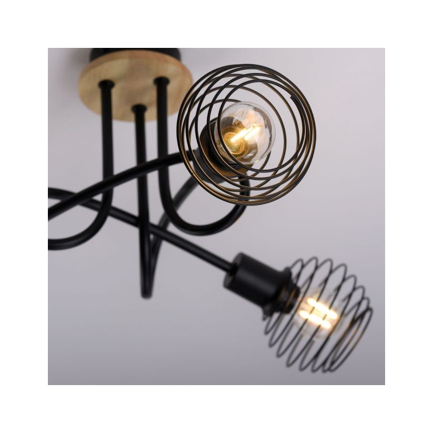 Leuchten Direkt 15923-79 - Plafonnier EUGEN 3xE14/40W/230V chêne