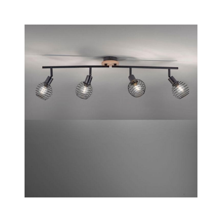 Leuchten Direkt 15924-79 - Faretto EUGEN 4xE14/40W/230V quercia