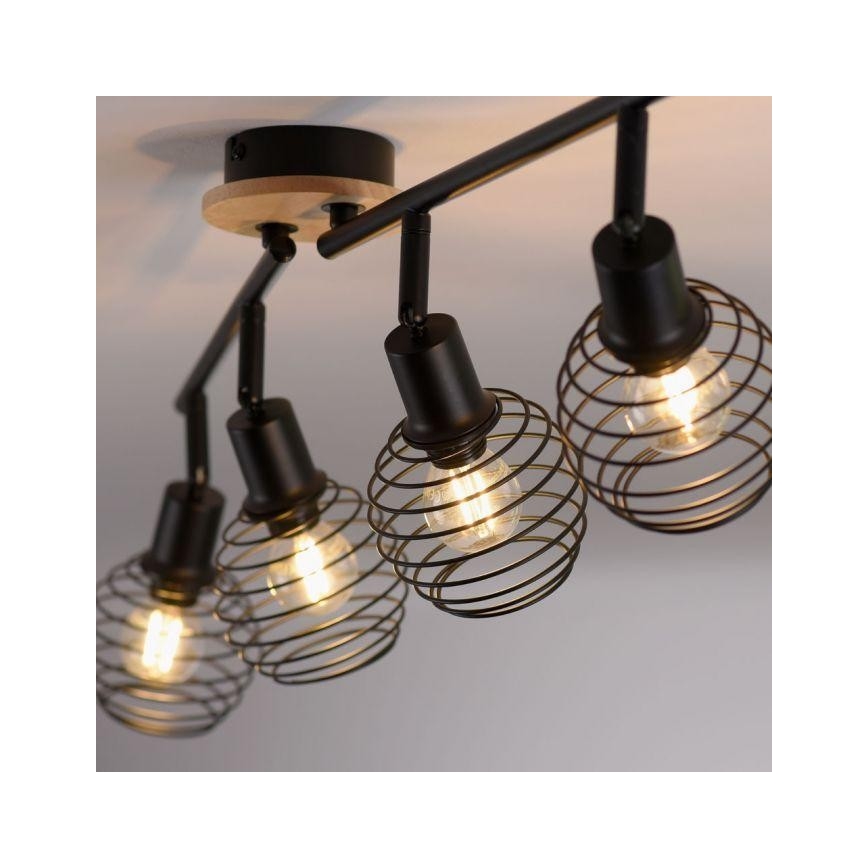 Leuchten Direkt 15924-79 - Faretto EUGEN 4xE14/40W/230V quercia