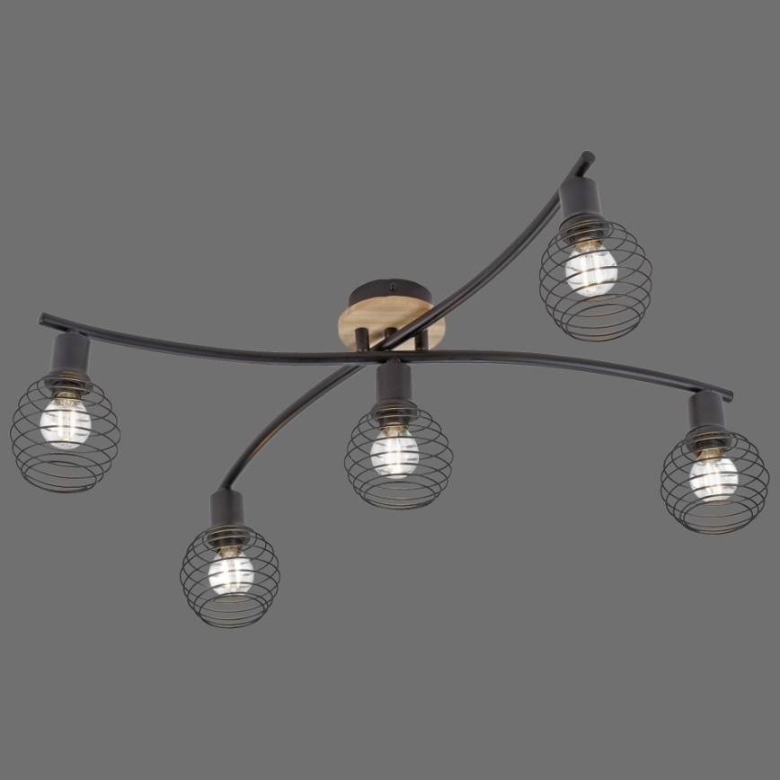 Leuchten Direkt 15925-79 - Aufbauleuchte EUGEN 5xE14/40W/230V Eiche