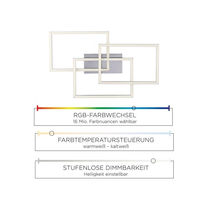 Leuchten Direkt 16431-55 - Plafonnier à intensité variable LED RGB MAXI LED/27W/230V + télécommande