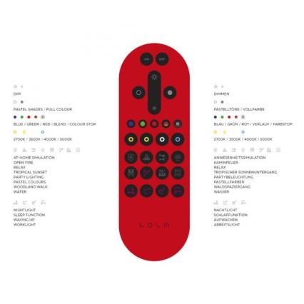 Leuchten Direkt 16431-55 - Plafonnier à intensité variable LED RGB MAXI LED/27W/230V + télécommande