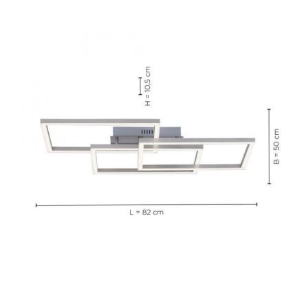 Leuchten Direkt 16431-55 - Plafonnier à intensité variable LED RGB MAXI LED/27W/230V + télécommande