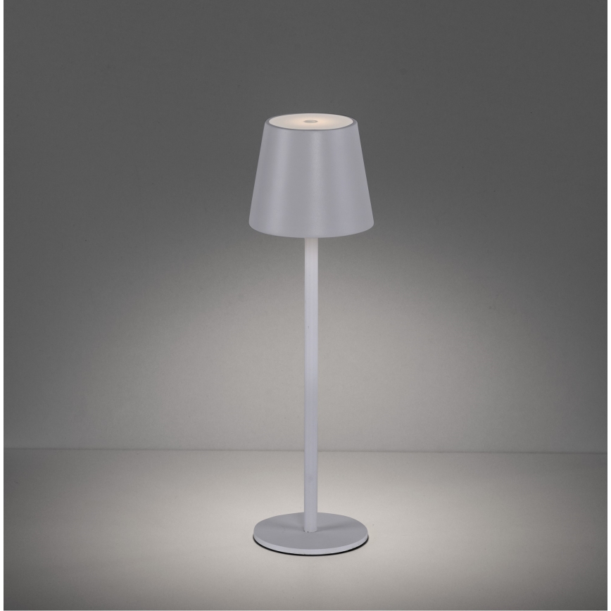 Leuchten Direkt 19250-16 - Lampe de table rechargeable extérieure à intensité variable EURIA LED/3W/5V IP54 blanc