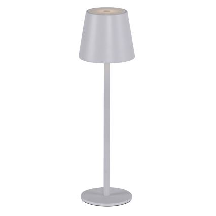 Leuchten Direkt 19250-16 - LED Lampada da tavolo ricaricabile dimmerabile per esterni EURIA LED/3W/5V IP54 bianco