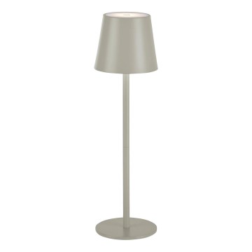 Leuchten Direkt 19250-40 - Dimmbare aufladbare LED-Tischlampe für den Außenbereich EURIA LED/3W/5V IP54 grau