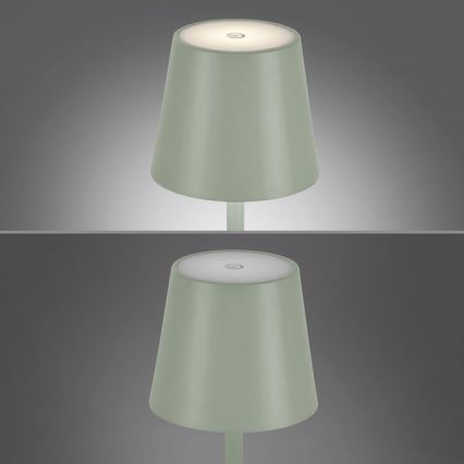 Leuchten Direkt 19250-43 - LED Lampada da tavolo ricaricabile dimmerabile per esterni EURIA LED/3W/5V IP54 verde