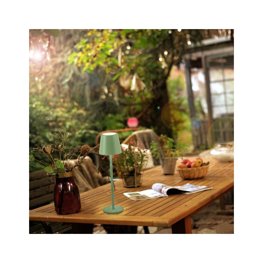 Leuchten Direkt 19250-43 - LED Lampe de table rechargeable extérieure à intensité variable EURIA LED/3W/5V IP54 vert