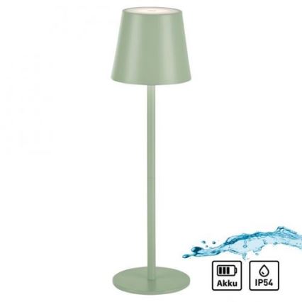 Leuchten Direkt 19250-43 - LED Lampe de table rechargeable extérieure à intensité variable EURIA LED/3W/5V IP54 vert