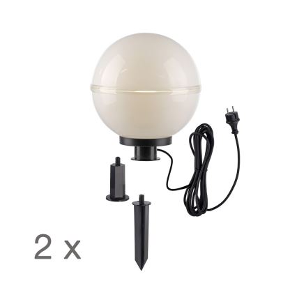 Leuchten Direkt 19323-16-2 - SET 2x Lampada da esterno 1xE27/40W/230V diametro 30 cm IP44