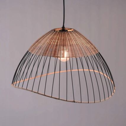 Leuchten Direkt 30207-79AO - Lampadario a sospensione con filo CORE 1xE27/60W/230V rattan